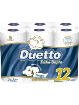 Imagem de Papel Higiênico Duetto Folha Dupla c/12 un