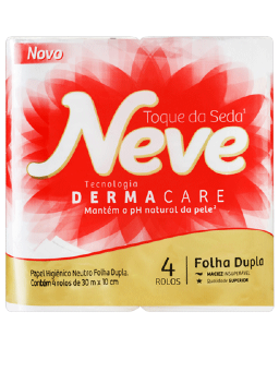 Imagem de Papel Higiênico Neve Folha Dupla c/4 un 