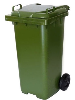 Imagem de Lixeira Plástica Verde 120 Litros