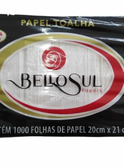 Imagem de Toalha de Papel interfoliada Bello Sul 100 celulose c/1000 